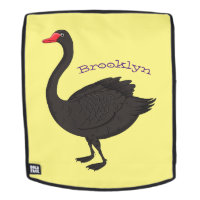 Black swan cartoon illustration