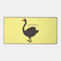 Black swan cartoon illustration