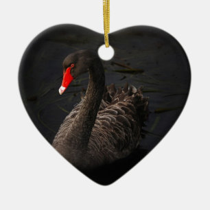 Black Swan Ceramic Ornament