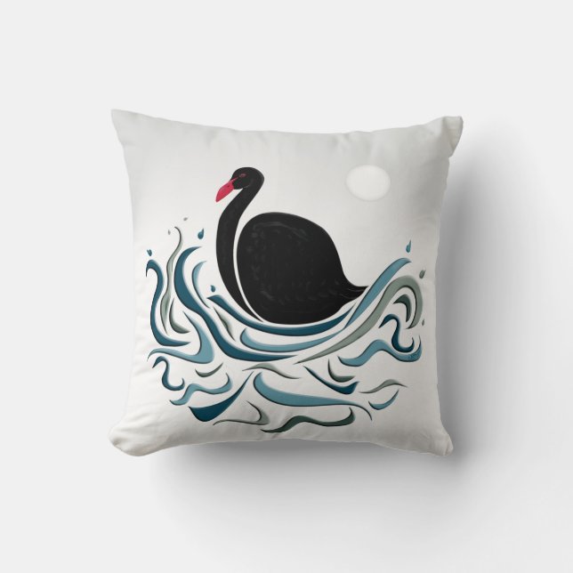 Black Swan Cushion (Front)