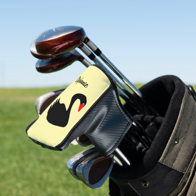 Black Swan Design Golf Head Cover (In Situ)