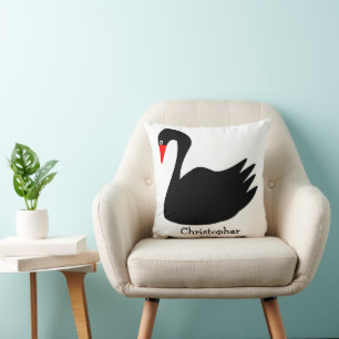Black Swan Design Personalised Cushion