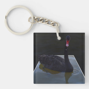 Black Swan Droplets In The Pond, Key Ring
