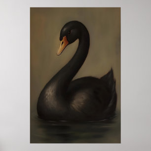 Black Swan Gothic Art Print Dark Academia Home 1