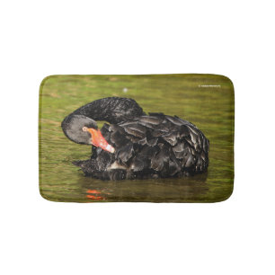 Black Swan in the Pond Bath Mat