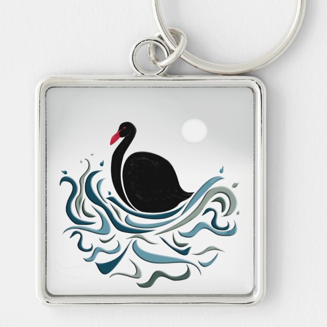 Black Swan Key Ring (Front)