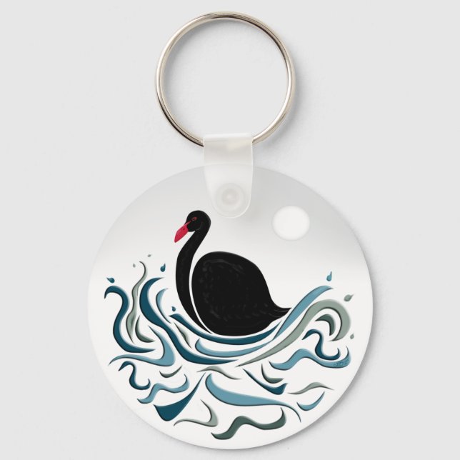 Black Swan Key Ring (Front)