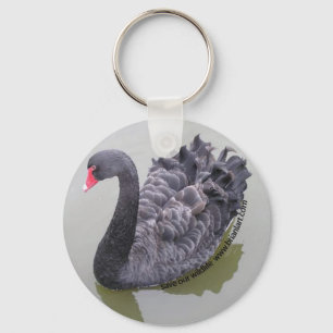 black swan key ring