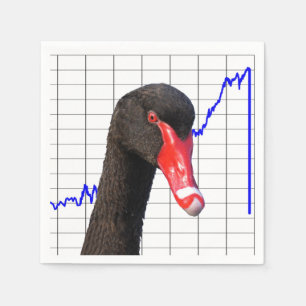 Black Swan Market Crash Napkin