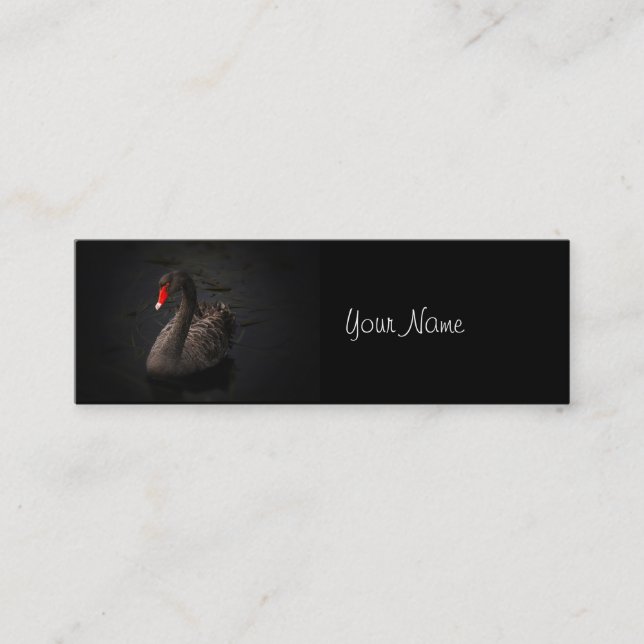Black Swan Mini Business Card (Front)