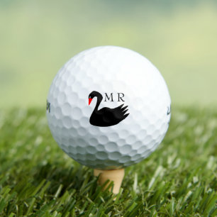 Black Swan Monogrammed Golf Balls