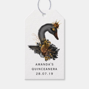 Black Swan Quinceañera Gift Tags