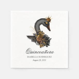 Black Swan Quinceañera Napkin