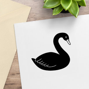 Black Swan Rubber Stamp