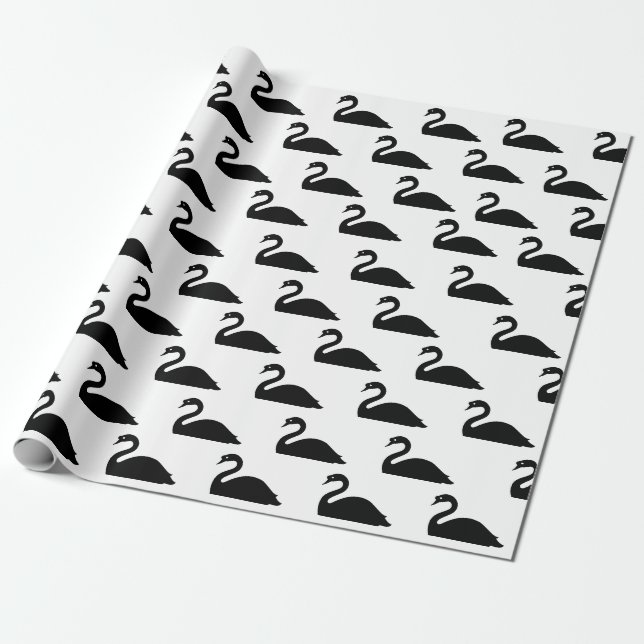 Black Swan Silhouette | Wrapping Paper (Unrolled)
