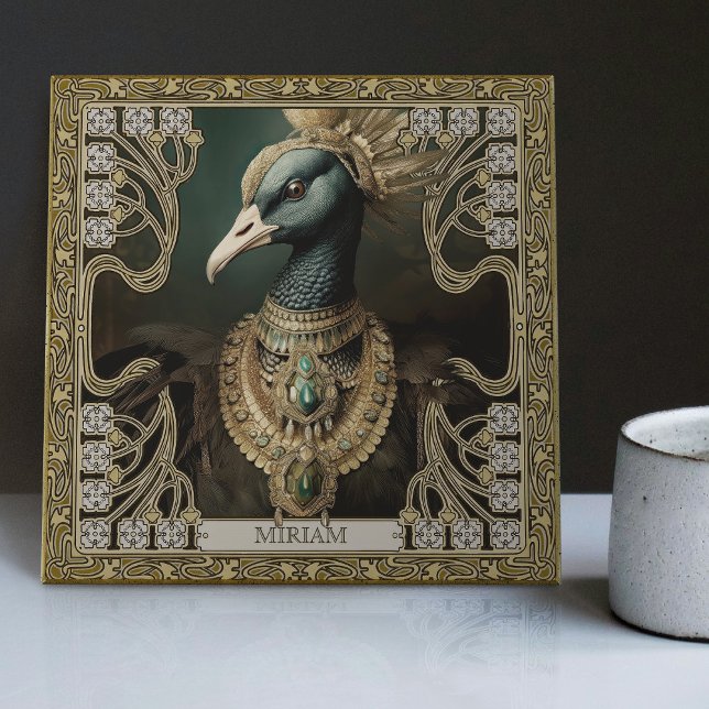 Black Swan Spirit Totem Personalizable Ceramic Tile (Creator Uploaded)