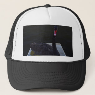 Black Swan Swimming In Dimensional Pond, Trucker Hat
