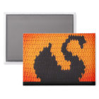 Black Swan Tropical Sunset Artisan Crochet Print  