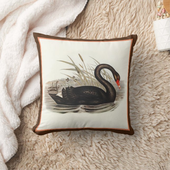 Black Swan Vintage Cushion (Blanket)