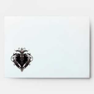 Black Swan Wedding Frame – Gothic Romance Love Envelope