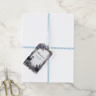 Black Swan Wedding Frame – Gothic Romance Love Gift Tags