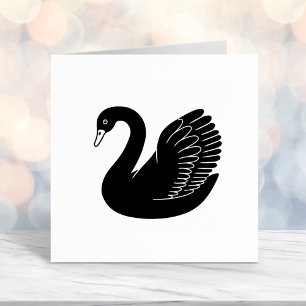Black Swan Wings up Self-inking Stamp
