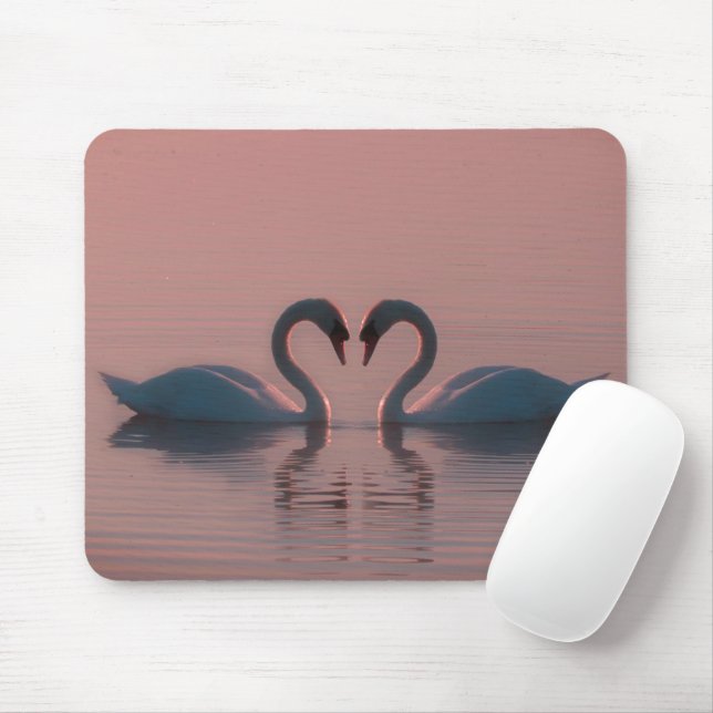 Black Swans Must Be Love Pink Sky Mouse Pad (With Mouse)