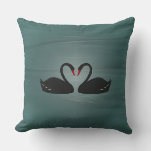 Black Swans Throw Pillow