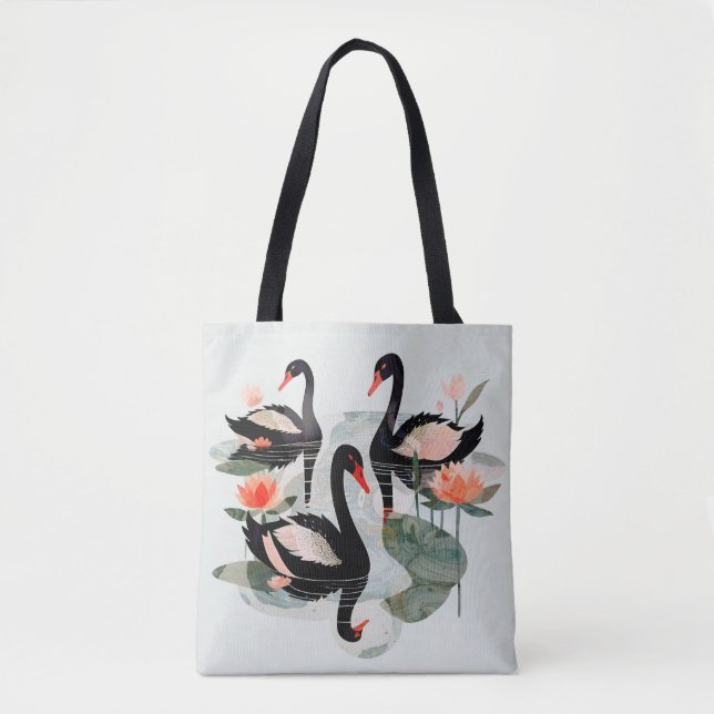 Black Swans Tote Bag (Front)