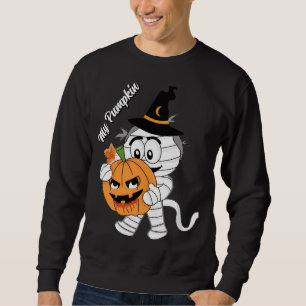 Black sweatshirt Halloween pumpkin horror costume