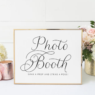 Black Sweet Calligraphy Wedding Photo Booth Poster