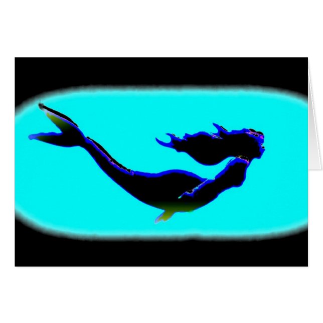 black swimming mermaid (Front Horizontal)