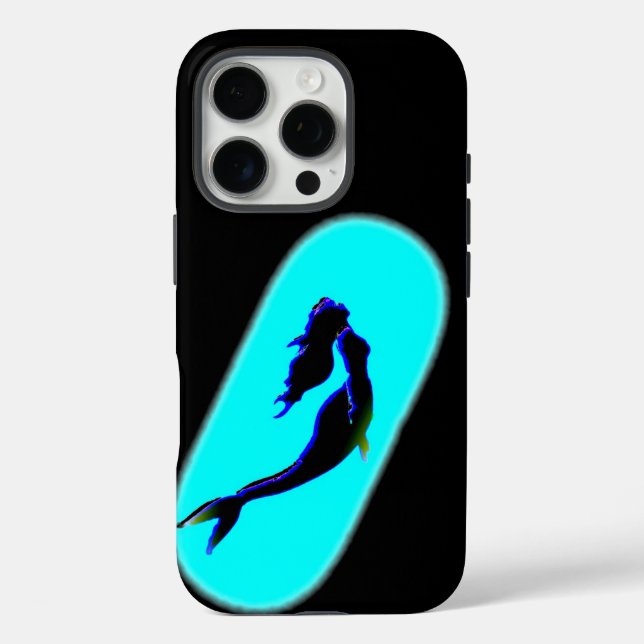 black swimming mermaid Case-Mate iPhone case (Back)