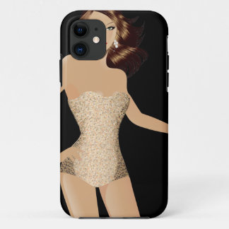 Black Swimsuit Girl iPhone 5 Barely There™ iPhone 11 Case
