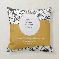 Black Swirl & Gold 50th Wedding Anniversary Photo