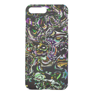 Black Swirl Green Accent Stained Glass Design iPhone 8 Plus/7 Plus Case