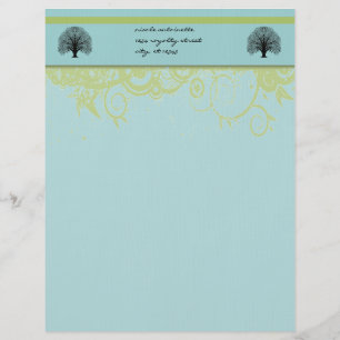 Black Swirl Tree Letterhead