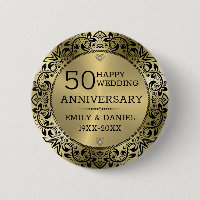 Black swirly frame 50th wedding anniversary