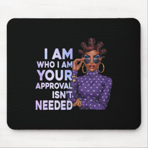 Black Sy Queen African American History Afro Ladie Mouse Pad