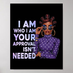 Black Sy Queen African American History Afro Ladie Poster