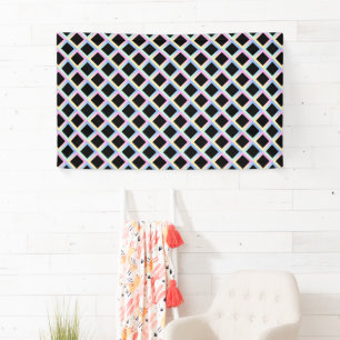 Black Symmetric Diamonds with Gradient Frames Banner