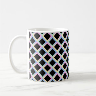 Black Symmetric Diamonds with Gradient Frames Coffee Mug