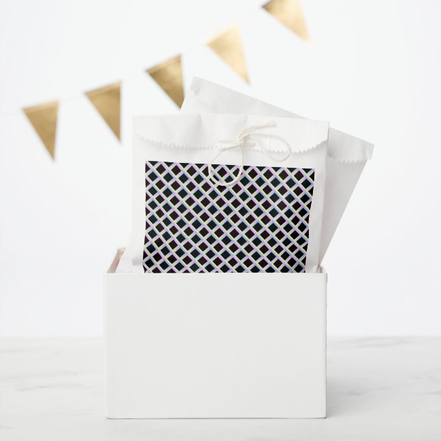 Black Symmetric Diamonds with Gradient Frames Favour Bag (Party)