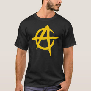 Black T-Shirt - Anarchist Logo - Capitalist