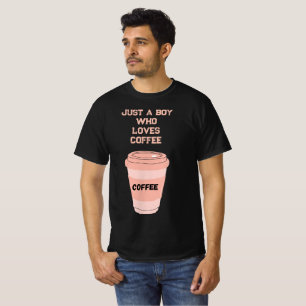 Black T-Shirt with Coffee Design