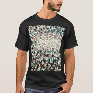 Black T-Shirt with Shattered Glass Design