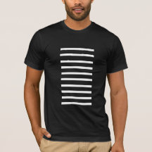 Black t-shirt with White Lines