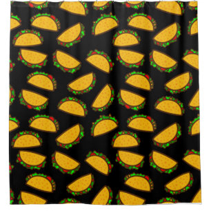 black tacos mexican food cinco de mayo shower curtain