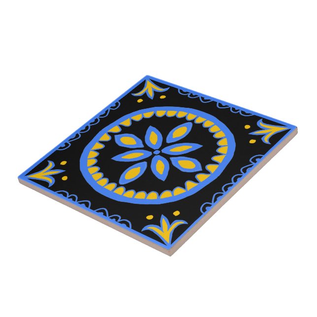 Black Talavera Tile (Side)