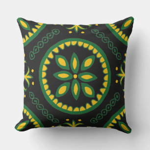 Black Talavera Tile Cushion